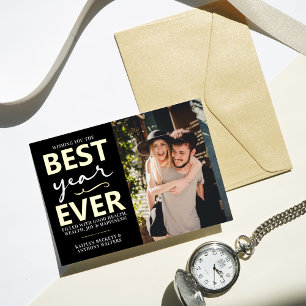 Best Year Ever   Happy New Year Photo Real Foil Holiday Card