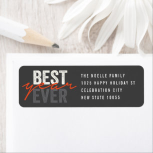 Best Year Ever Holiday New Year Address Labels