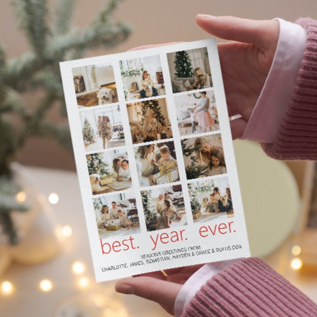 Best Year Ever Photo Christmas Personalised Holiday Card (Best Year Ever Photo Christmas Personalized Holiday Card from Ricaso. Easy add own photographs)