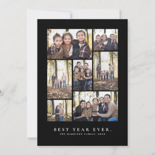 Best year ever photo collage New Year Holiday Card