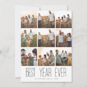 Best Year Ever Photo Grid New Year Holiday Card