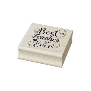 Best "your text" Ever Typography Script Rubber Stamp