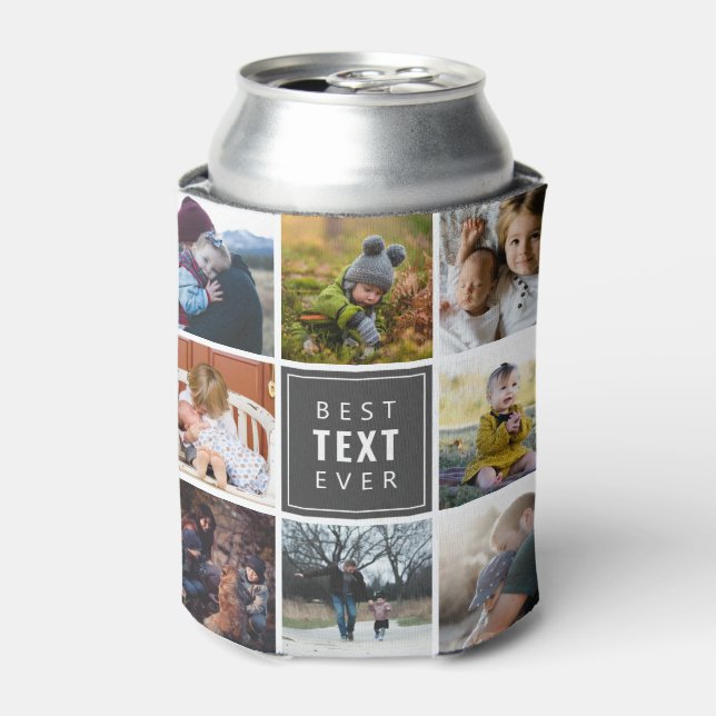 Best "Your Text Here" Ever Custom Photo Can Cooler (Can Front)