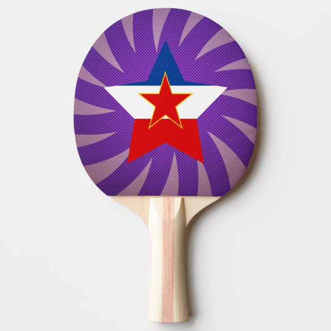 Best Yugoslavia Flag Design Ping Pong Paddle (Front)