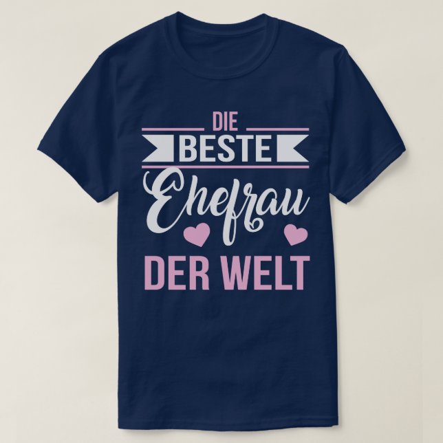 Beste ehefrau der welt white T-Shirt (Design Front)