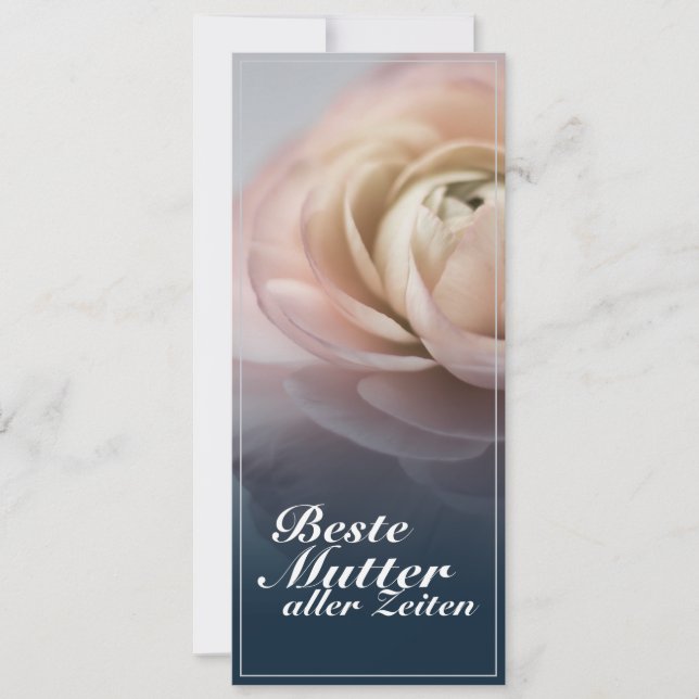 Beste Mutter aller Zeiten mit großer rosa Rose (Front)