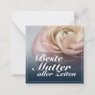 Beste Mutter aller Zeiten mit großer rosa Rose Card