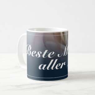 Beste Mutter aller Zeiten mit großer rosa Rose Coffee Mug