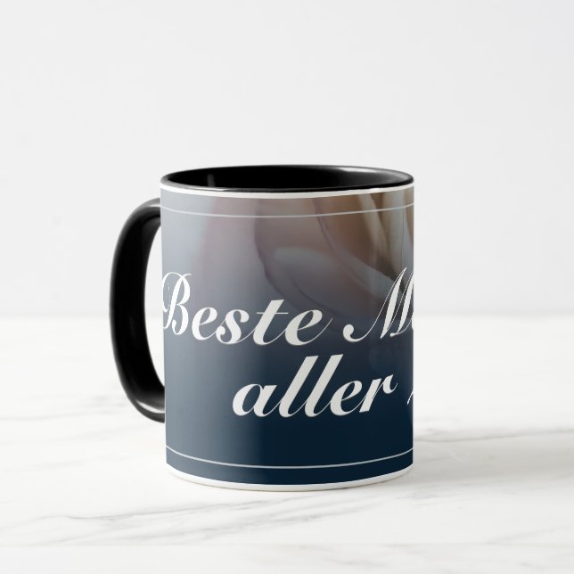 Beste Mutter aller Zeiten mit großer rosa Rose Mug (Front Left)