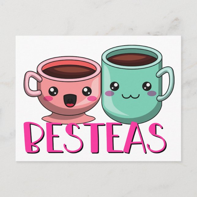 Besteas cute card for best friends (Front)