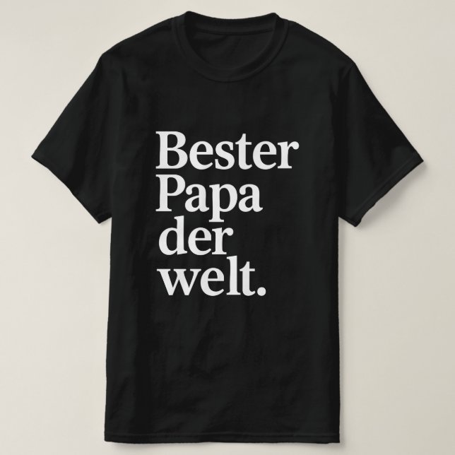 Bester Papa der Welt T-Shirt (Design Front)