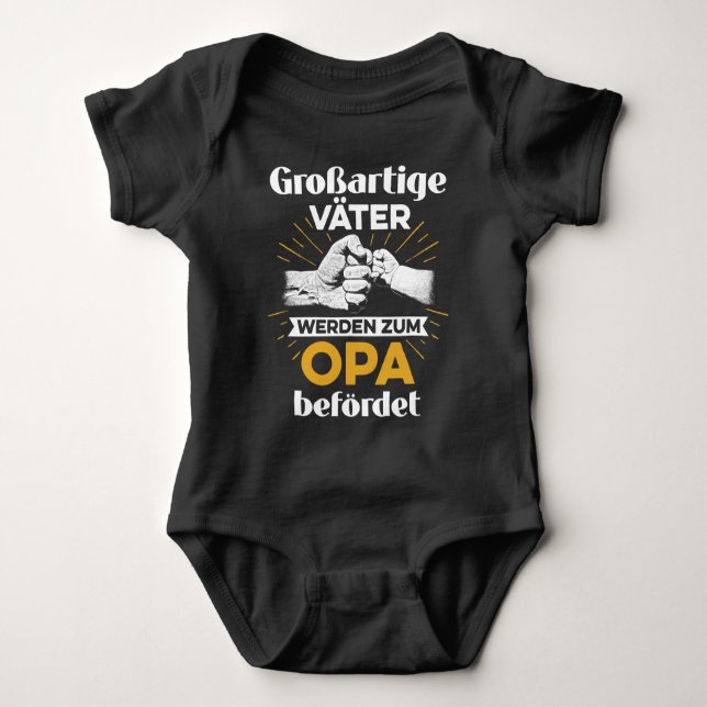 Bester Papa Sohn Vater Opa Überraschung Enkel Baby Bodysuit (Front)