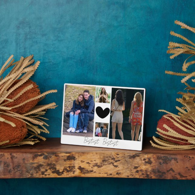 Bestest Bestie' Friends Keepsake Photo Collage Plaque (Side)