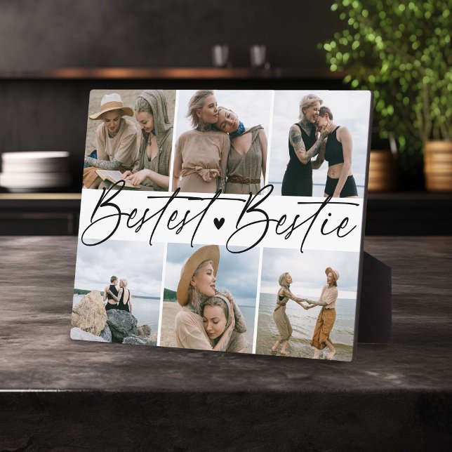 'Bestest Bestie' Friends Keepsake Photo Collage Plaque (Creator Uploaded)