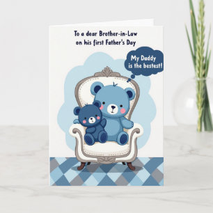 Bestest Daddy Plush Bears Card