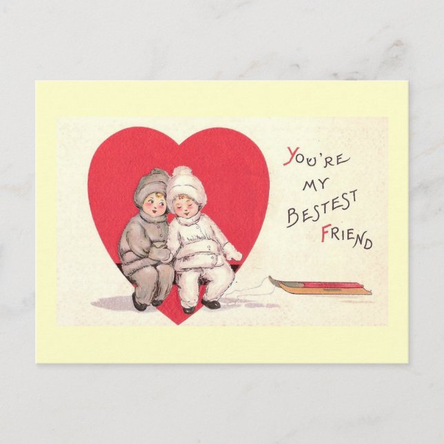 Bestest Friend Valetine's Postcard (Front)