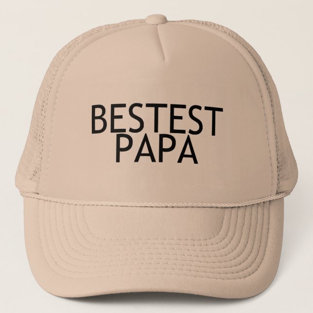 Bestest Papa Trucker Hat (Front)