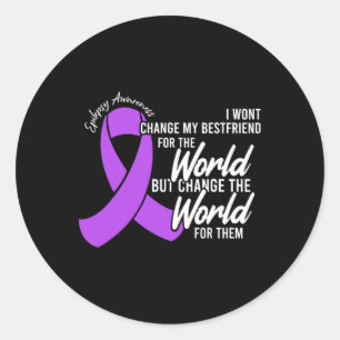 Bestfriend Epilepsy Awareness Day Disease Month Classic Round Sticker