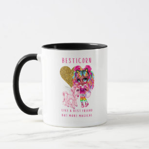 Bestfriend Gift for Girls, Magical Unicorn Pink Mug