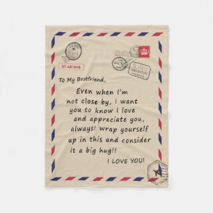 Bestfriend Gift   To My Bestfriend I Love You Fleece Blanket