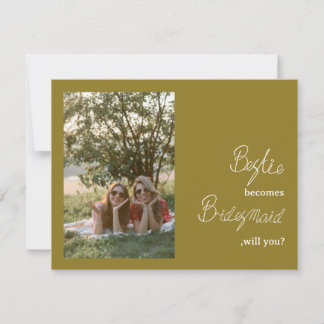 Bestie Becomes Bridesmaid Proposal Photo 