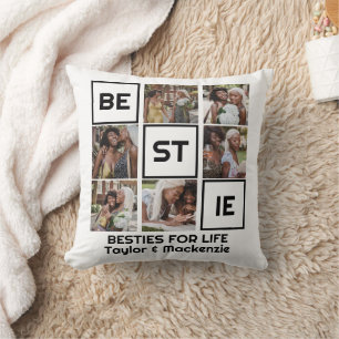 Bestie Best Friends 7 Photos and Personalized Text Cushion