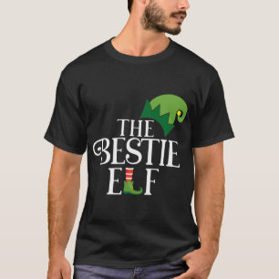 Bestie Elf Matching Family Christmas Party Pajama T-Shirt