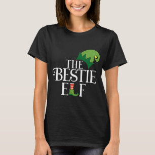 Bestie Elf Matching Family Christmas Party Pajama T-Shirt
