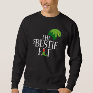 Bestie Elf Matching Family Group Christmas Party P Sweatshirt