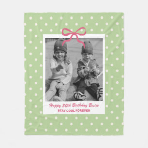 Bestie Friends Birthday Gift Custom Photo Fleece Blanket