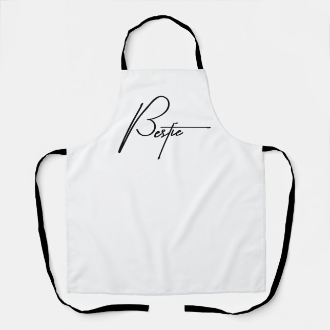 “Bestie” Funny Apron – Cooking with Attitude (Front)