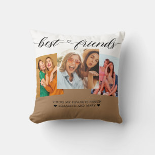 Bestie Gift BFF Photo Collage Best Friends Trendy  Cushion