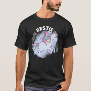 Bestie Graphic Horse Lover Equestrian Rider Horses T-Shirt