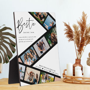 Bestie   Modern 8 Photo Film Strip Collage Plaque