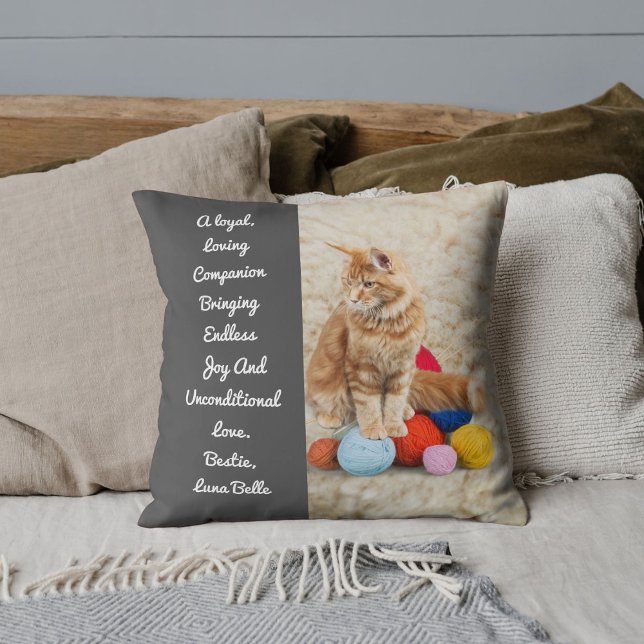 Bestie Pet Friends Cat Mum Love BFF Gifts Photo  Cushion (Creator Uploaded)
