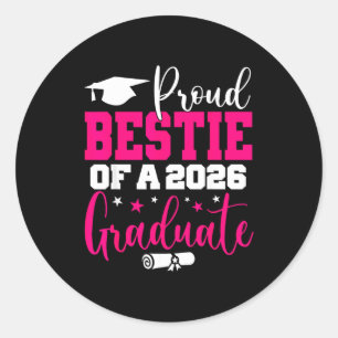 Bestie Senior Proud Bestie Class Classic Round Sticker