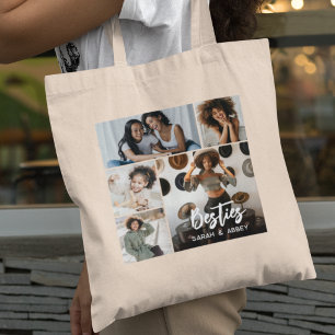 Besties 10 Photo Collage Personalised Tote Bag