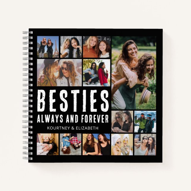 Besties Always & Forever Photo Collage Notebook (Front)