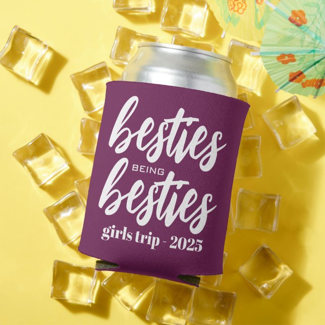 Besties being Besties Personalised Can Cooler (In Situ Summer)