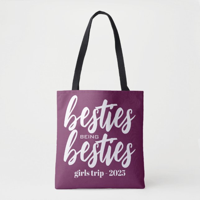 Besties being Besties Personalised Tote Bag (Front)
