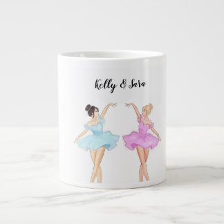 besties, belle dancer, twin, large coffee mug