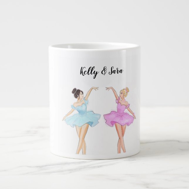 besties, belle dancer, twin, large coffee mug (Front)