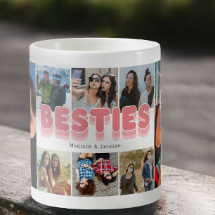 Besties Best Friend Photo Collage Coffee Mug