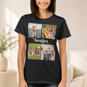 Besties Best Friends 4 Photo Collage T-Shirt