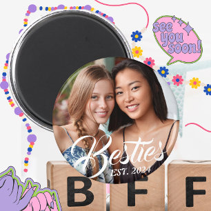 Besties   Best Friends, BFF   Custom Photo Magnet