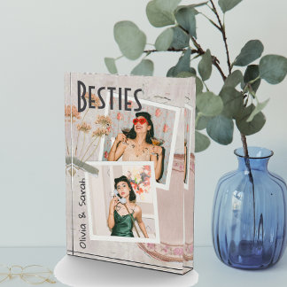 Besties best friends custom names photo block