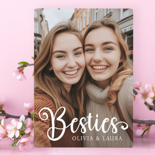 Besties best friends custom names photo plaque