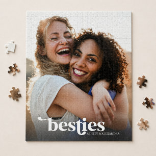 Besties Best Friends Custom Photo Jigsaw Puzzle