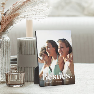 Besties   Best Friends Overlay & Names Photo Plaque
