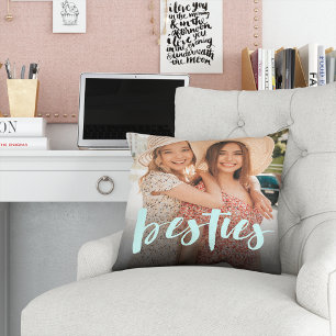 Besties Best Friends Overlay Photo Cushion